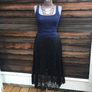Free People Lace Pleated Skirt, Size 6